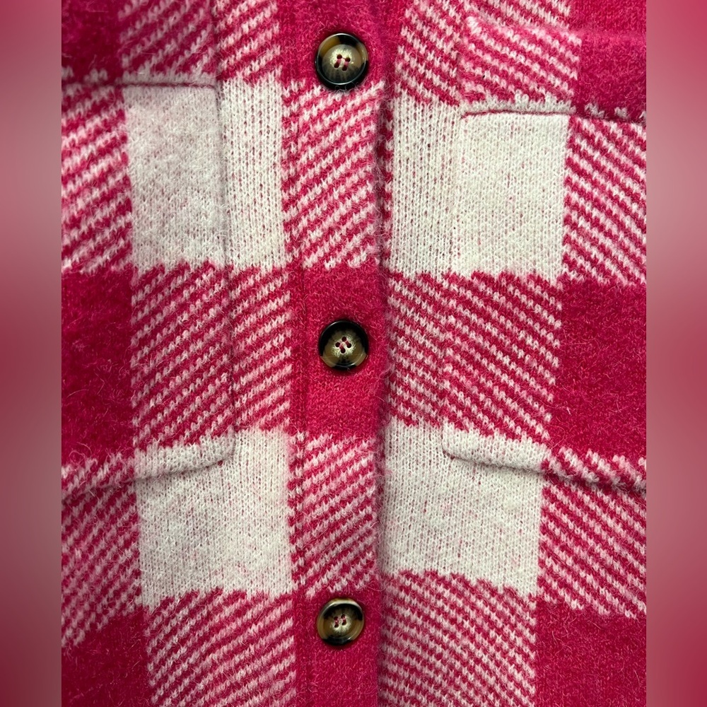 Sundry Anthropology | Oversized Pink Flannel Jacket | Size: Medium/Large - Picture 10 of 13